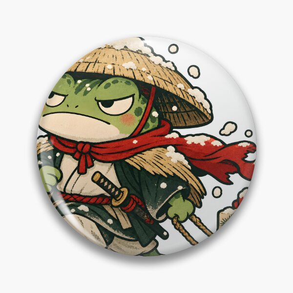 Item preview, Samurai Frog Christmas Sled - Funny Japanese Holiday Frog designed and sold by CreatifStudios.