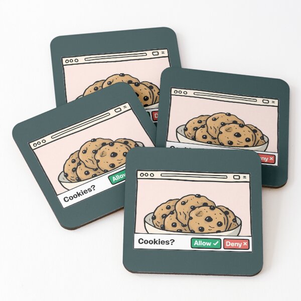 Item preview, Cookies Allow or Deny Funny Browser Pop-Up Chocolate Chip designed and sold by peterdesigns.