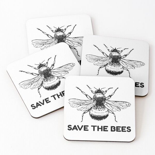 Item preview, Save the Bees - Detailed Bee Illustration designed and sold by walbayzon.