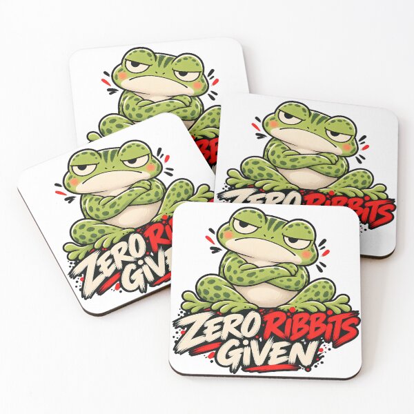 Item preview, Zero Ribbits Given - Sarcastic Grumpy Frog Pun designed and sold by CreatifStudios.