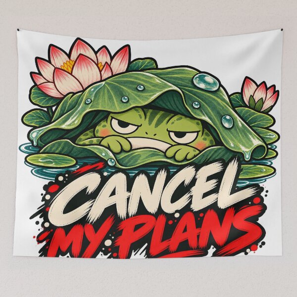 Item preview, Cancel My Plans Frog - Funny Introvert Homebody designed and sold by CreatifStudios.