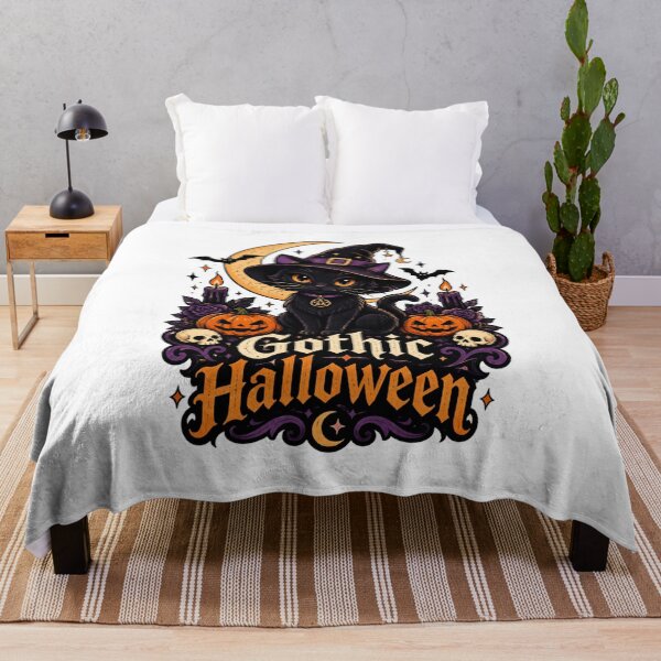 Item preview, Gothic Halloween – Black Cat & Witchy Magic designed and sold by creationsbysana.