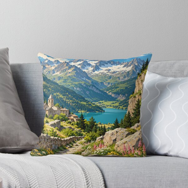 Item preview, Vintage Pyrenees Mountain Lake Travel designed and sold by Imaginationbeyond.