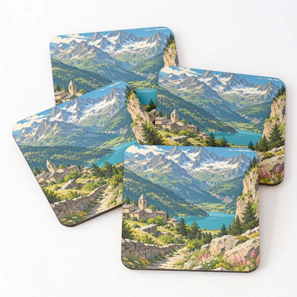 Item preview, Vintage Pyrenees Mountain Lake Travel designed and sold by Imaginationbeyond.