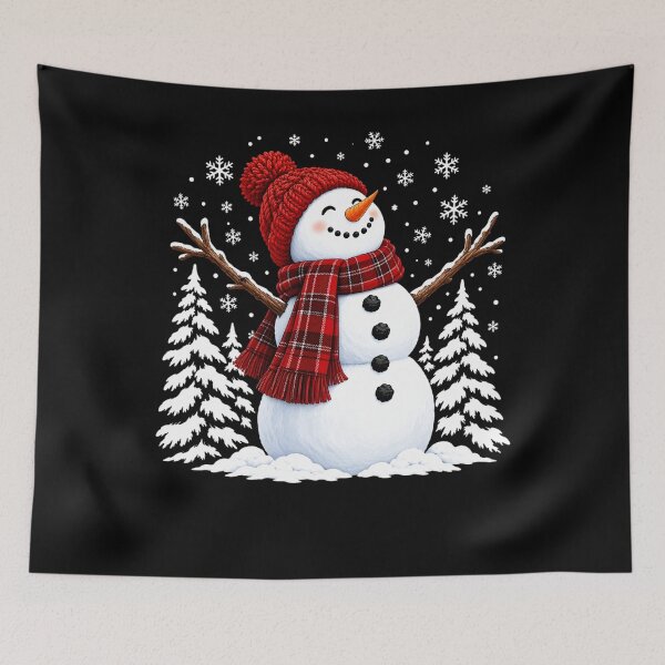 Item preview, Cute Snowman Christmas Snow Winter Red Scarf Men Women Kids designed and sold by clothesy7.