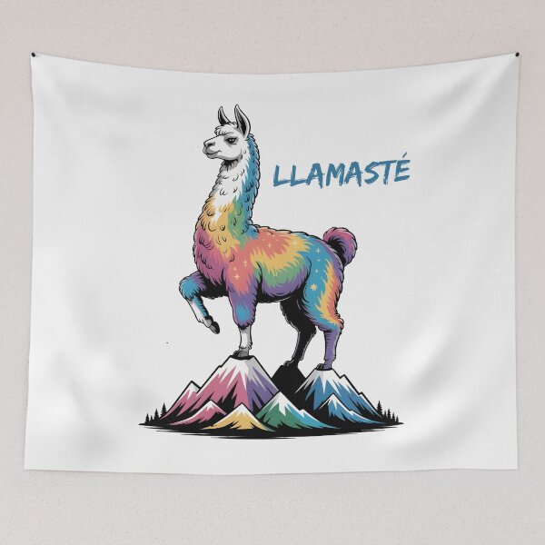 Item preview, Llamaste Funny Rainbow Llama Mountain Yoga designed and sold by 108stillness.