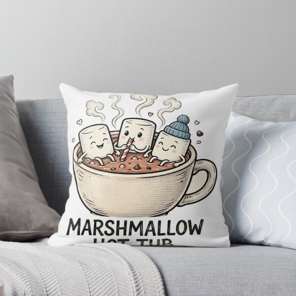 Item preview, Marshmallow Hot Tub – Funny Hot Cocoa Mug Christmas Cartoon designed and sold by CozyCornerDesigns.