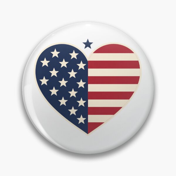 Item preview, American Flag Heart Stars Stripes Veterans Love designed and sold by Inkworksbyshery.
