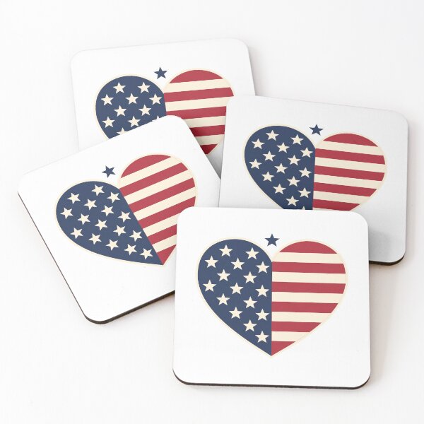 Item preview, American Flag Heart Stars Stripes Veterans Love designed and sold by Inkworksbyshery.