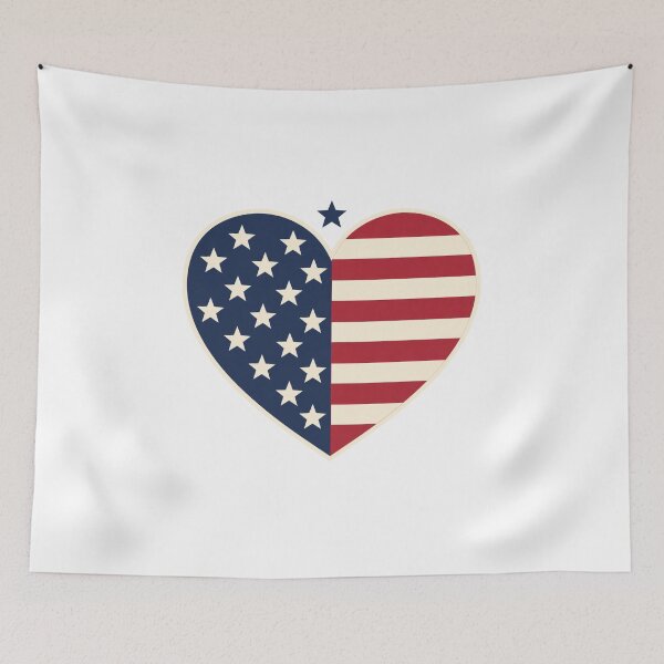 Item preview, American Flag Heart Stars Stripes Veterans Love designed and sold by Inkworksbyshery.