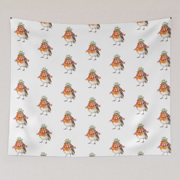 Item preview, Mistletoe Scarf Robin designed and sold by Tiffany Roy.