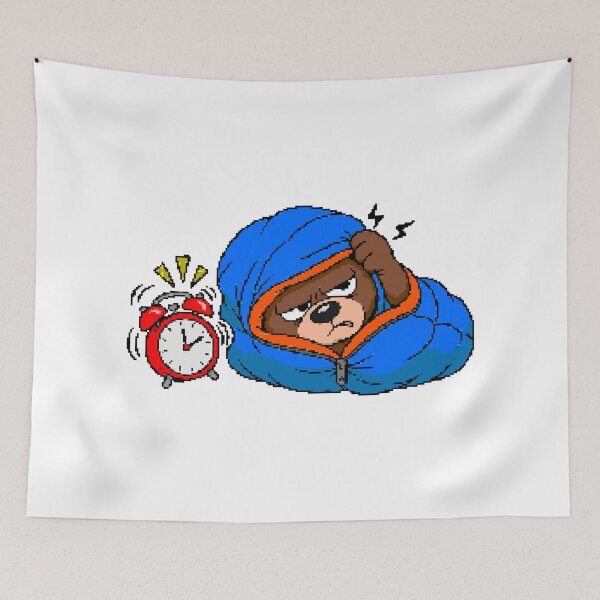 Item preview, Sleepy Bear Alarm Clock Pixel Art designed and sold by NaturePixel.
