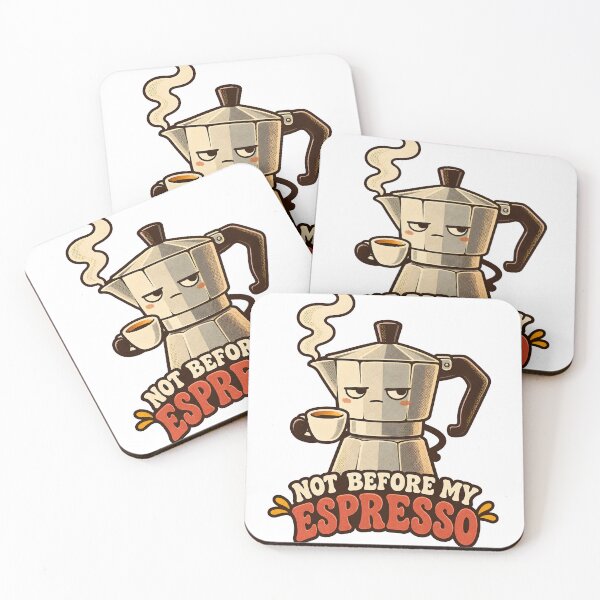 Item preview, Grumpy Moka Pot - Not Before My Espresso designed and sold by CreatifStudios.