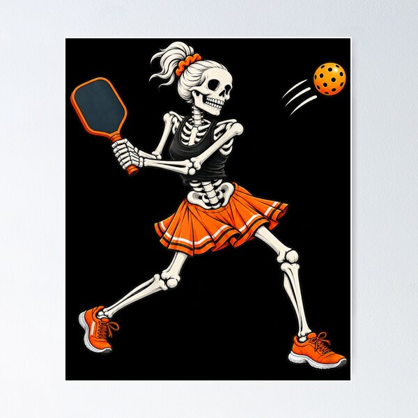Item preview, Funny Pickleball Skeleton Halloween Sport Spooky Women Girls designed and sold by MakmurMpxgo.