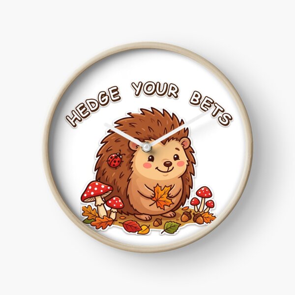 Item preview, Hedge Your Bets Cute Cartoon Autumn Hedgehog Mushrooms Leaves T-Shirt designed and sold by Giobb-Artwork.