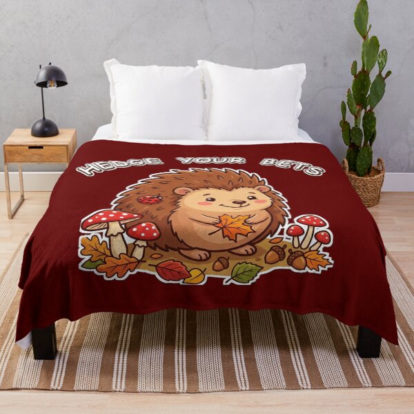 Item preview, Hedge Your Bets Cute Cartoon Autumn Hedgehog Mushrooms Leaves T-Shirt designed and sold by Giobb-Artwork.
