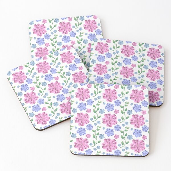 Item preview, Pink Blue Anemone Floral Pattern — 3D Botanical Valentine Spring Repeat Design designed and sold by HopeAndHustle.