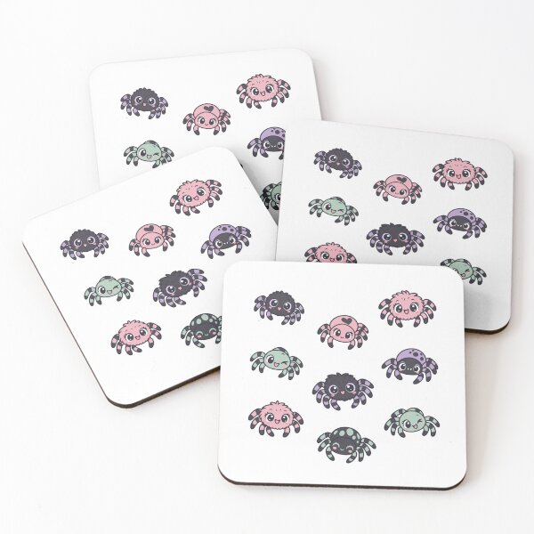 Item preview, Kawaii Spiders with Pastel Stripes and Smiles designed and sold by Greemo03.