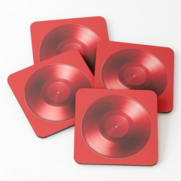 Item preview, Red Vinyl Record Design - Retro Metallic Music Art designed and sold by peterdesigns.