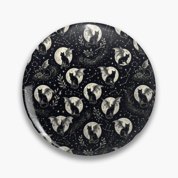 Item preview, Bat Cat Seamless Pattern Funny Spooky Winged Cat Wild Pattern Gift designed and sold by FurRealStudioCo.