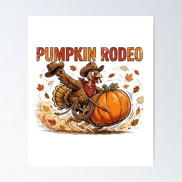Item preview, Pumpkin Rodeo — Cowboy Turkey designed and sold by GiggleCritterUS.