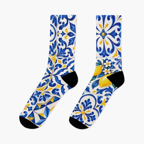 Item preview, Mixed Azulejos Patchwork - Portuguese Tile Pattern designed and sold by CreatifStudios.