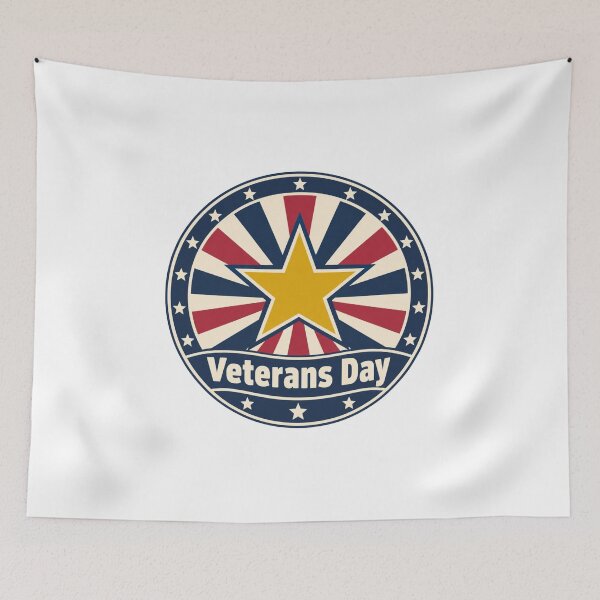 Item preview, Veterans Day Retro Badge Sunburst Vintage Star designed and sold by Inkworksbyshery.