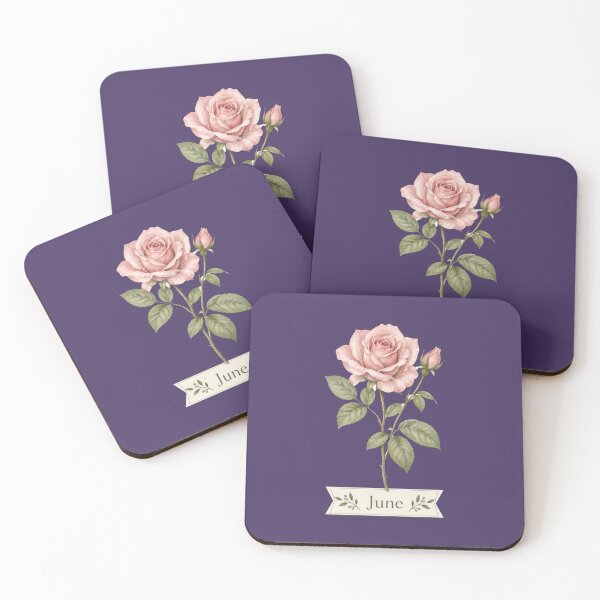 Item preview, June Rose – Pink Rose Flower, Gift for Happy Days designed and sold by Alaa-love-art.