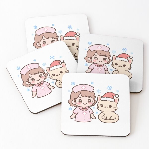 Item preview, Kawaii Nurse and Cat Christmas designed and sold by SBAR33.
