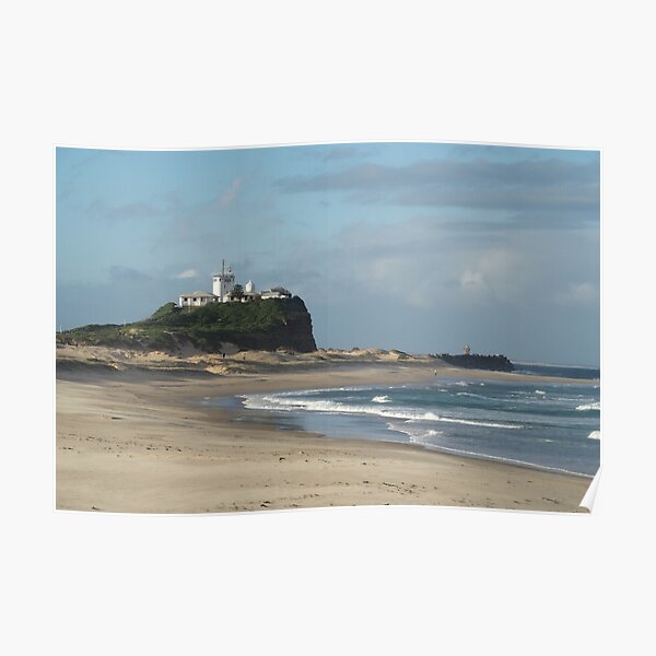 "Nobbys Beach and Lighthouse" Poster for Sale by Redbubble