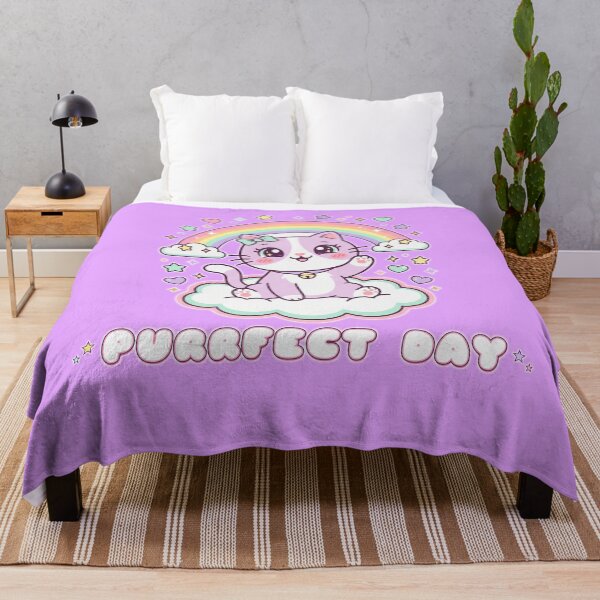Item preview, Purrfect Day Kawaii Pastel Cat Cloud Rainbow Cute T-Shirt designed and sold by Giobb-Artwork.