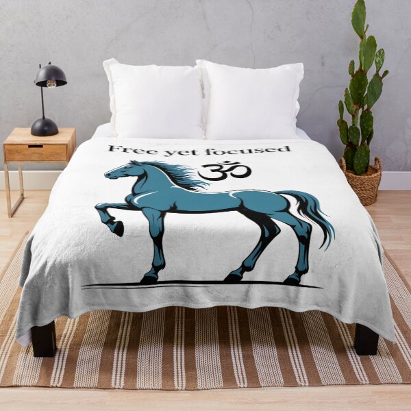 Item preview, Blue Horse Yoga Flat Cartoon Teal Horse Zen Art designed and sold by 108stillness.