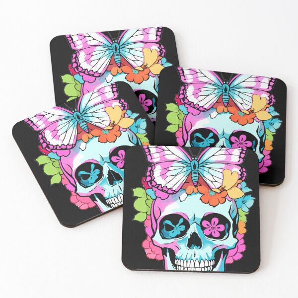 Item preview, Sugar Skull Butterfly Flowers Floral designed and sold by Loona97.