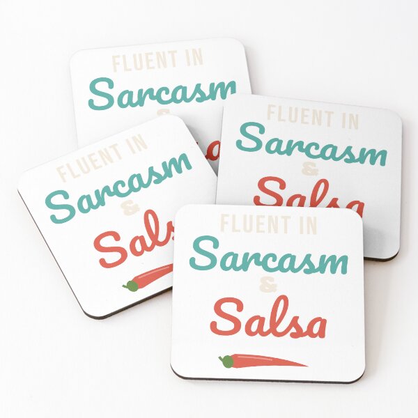 Item preview, Fluent in Sarcasm & Salsa designed and sold by MesaPinePaperCo.