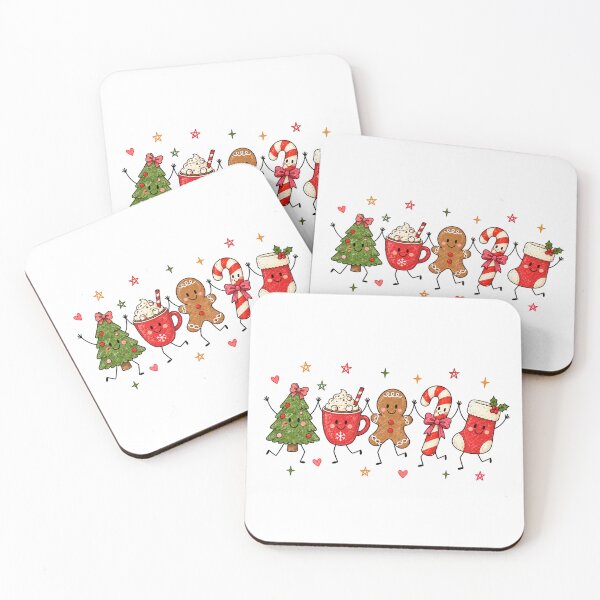Item preview, Dancing Christmas Tree Cocoa and Gingerbread Friends designed and sold by Daisy Grimes.