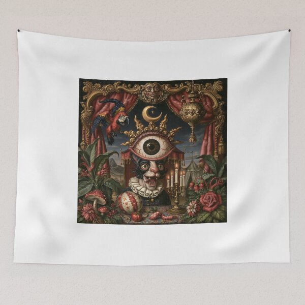 Item preview, Surreal Gothic Carnival Grotesque Art Sticker designed and sold by Frenky Stickers.
