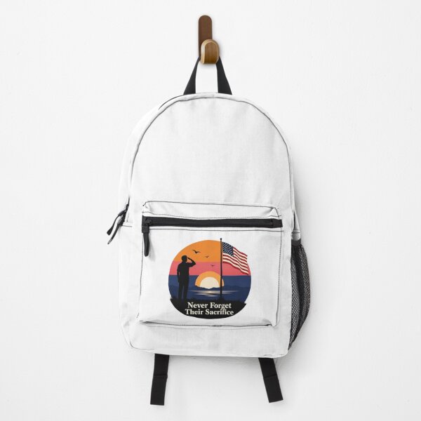 Item preview, Never Forget Their Sacrifice Salute Flag Sunset designed and sold by Inkworksbyshery.