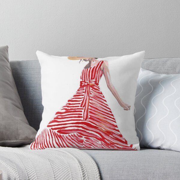 Item preview, Red and White Striped Dress Vintage Fashion designed and sold by JoseAracena.