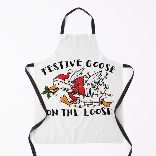 Item preview, Festive Goose On The Loose Funny Christmas Cartoon designed and sold by Daisy Grimes.