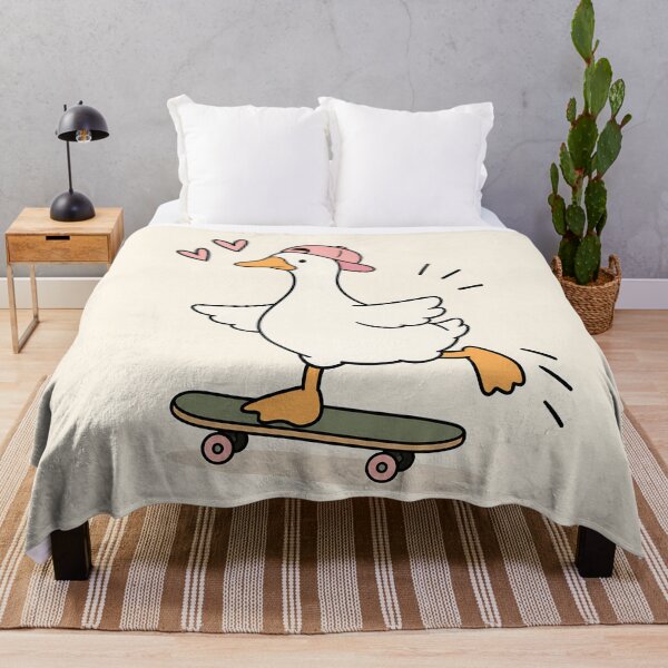 Item preview, Cute Skateboarding Duck in Pink Cap designed and sold by artswag.