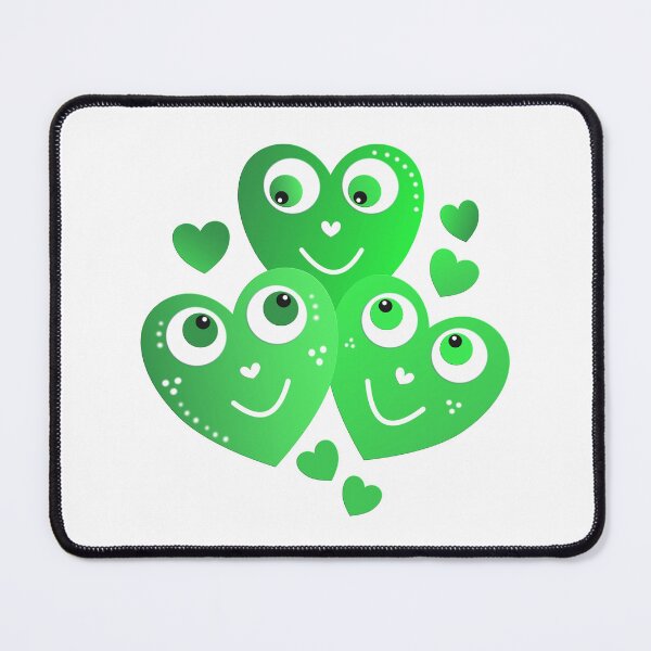 Item preview, Cute little green hearts with smiles designed and sold by creationsforyu.