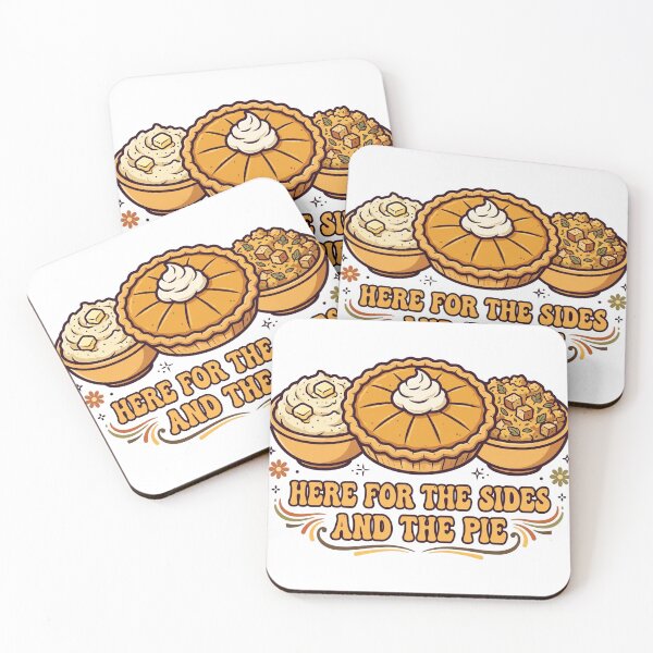 Item preview, Here For The Sides And The Pie Shirt — Friendsgiving Retro Thanksgiving Tee designed and sold by unthinkabletees.