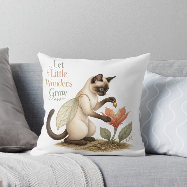 Item preview, Siamese Fairy Cat Growing a Magical Flower designed and sold by PurrBloom Studio.