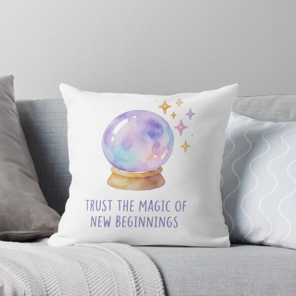 Item preview, Trust the Magic of New Beginnings – Watercolor Crystal Ball Inspirational Quote designed and sold by Moodcraft Studio.