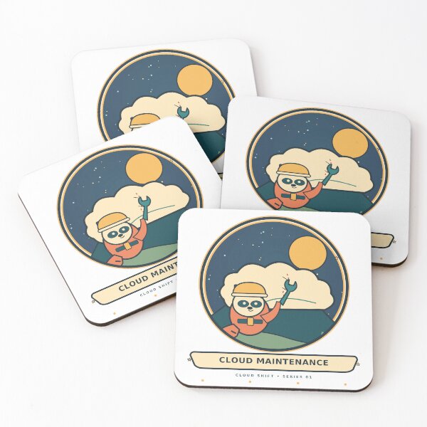 Item preview, Cloud Maintenance Workshop – Raccoon Fixing the Sky designed and sold by Art Studio Shams.