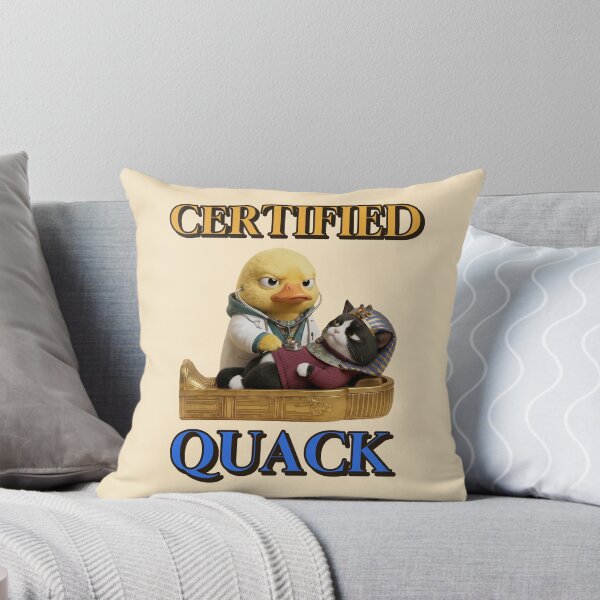 Item preview, Certified Quack Funny Duck Doctor Treating Pharaoh Cat Medical Humor designed and sold by Pharaoh Funnies.