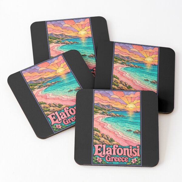Item preview, Elafonisi Beach Crete Greece Travel Stained Glass Art designed and sold by TomFrontierArt.