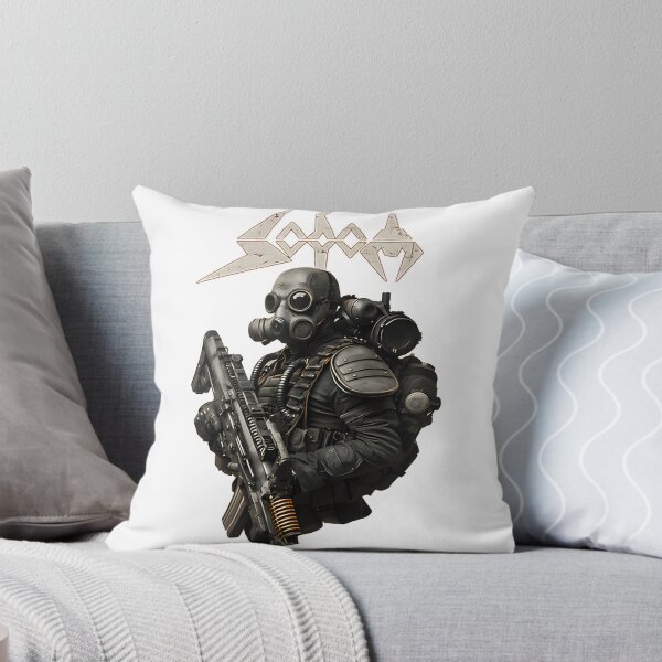 Item preview, Sodom Knarrenheinz Soldier Wearing Gas Mask Dark Military Design designed and sold by yaoska16.