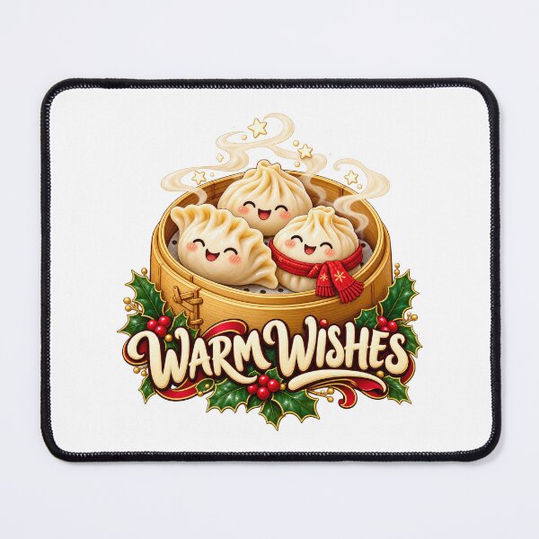 Item preview, Dumpling Steamer Warm Wishes Christmas designed and sold by TeNovaStudio.