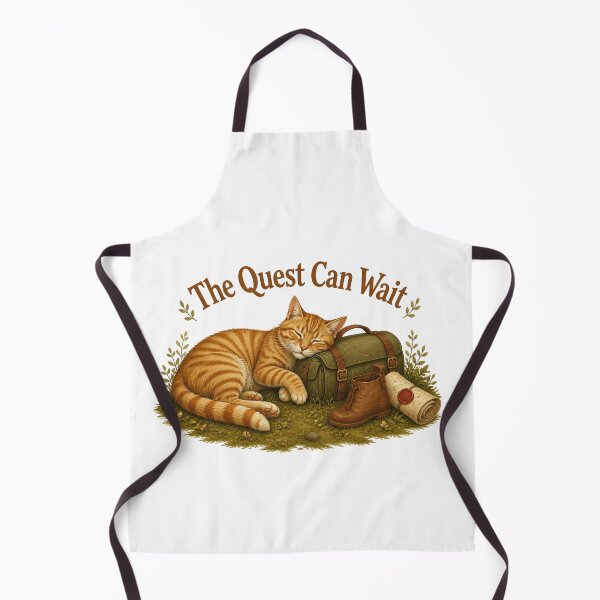 Item preview, Orange Tabby Adventurer Cat Taking a Quest Nap designed and sold by PurrBloom Studio.